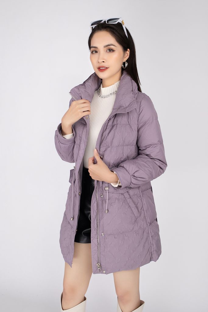 Áo khoác lông vũ cao cấp dáng lửng, có mũ FMV005 - PANTIO