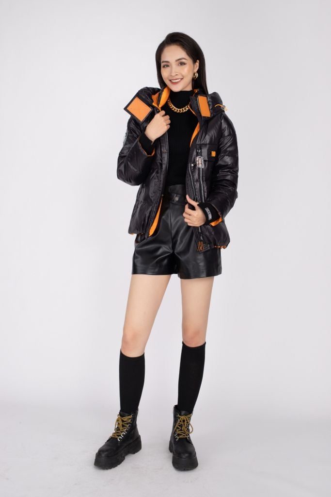 Áo khoác lông vũ cao cấp phối khóa, có mũ FMO006 - PANTIO