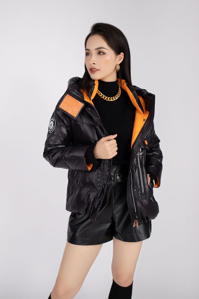 Áo khoác lông vũ cao cấp phối khóa, có mũ FMO006 - PANTIO