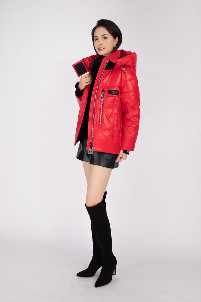 Áo khoác lông vũ cao cấp phối khóa, có mũ FMO006 - PANTIO