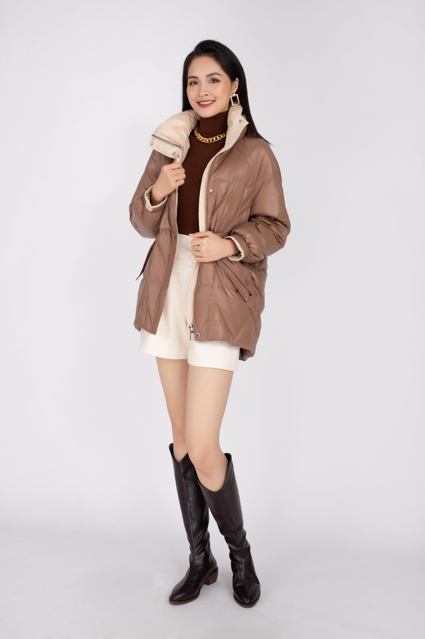 Áo khoác lông vũ kéo khóa FMV010 - PANTIO