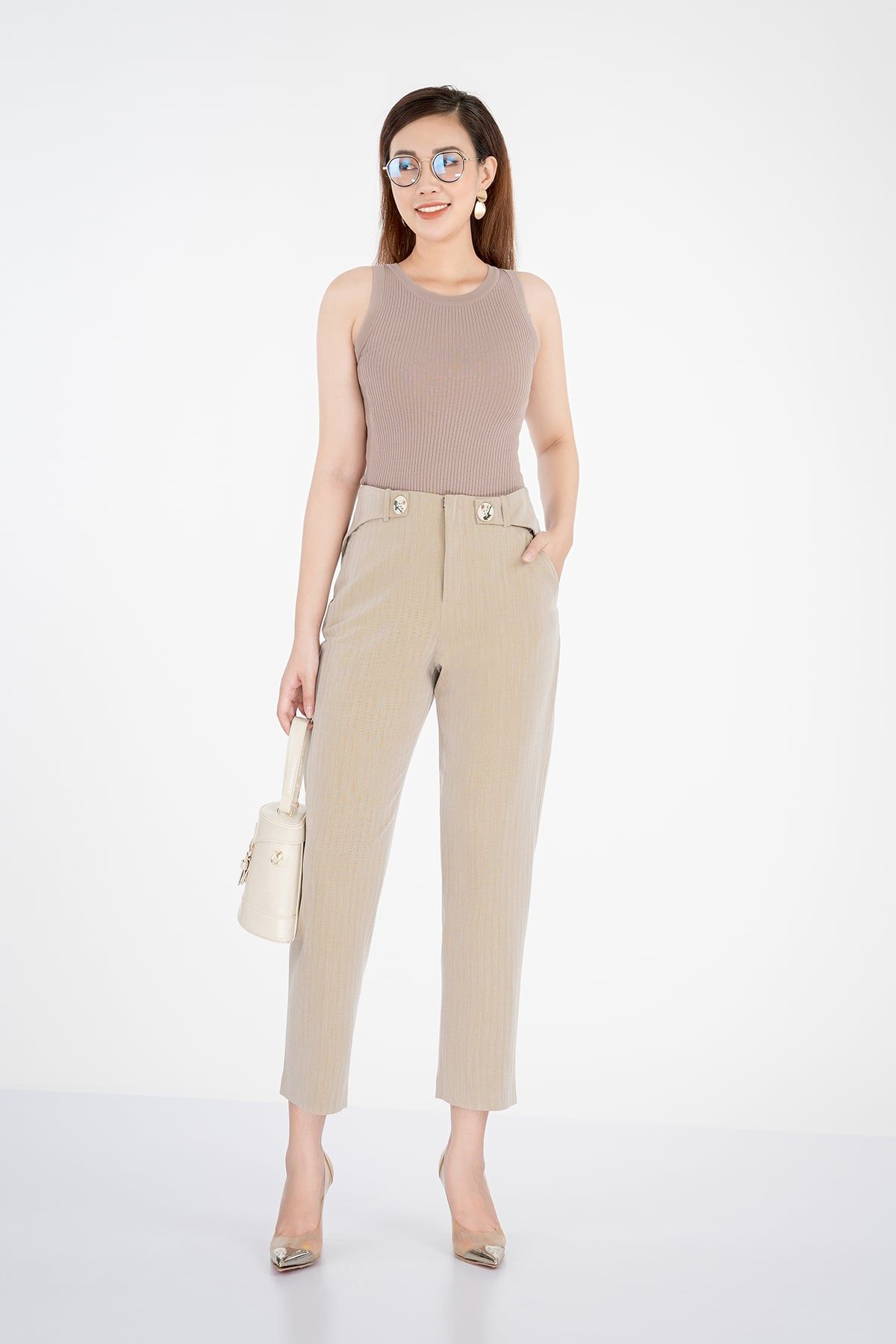 Quần dài chất liệu tuýt-si ống đứng FQD3859 - PANTIO