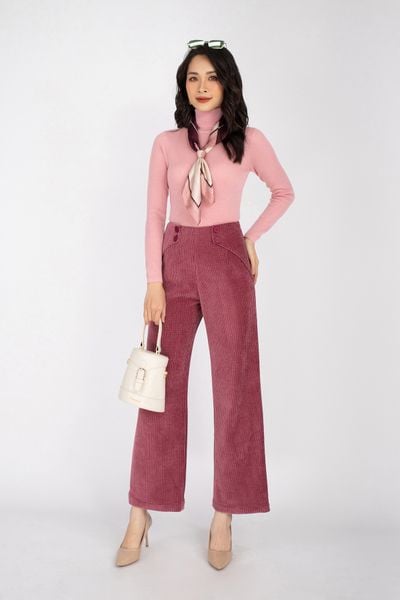 Quần nhung cạp liền nắp túi cúc sau FQD9927 - PANTIO