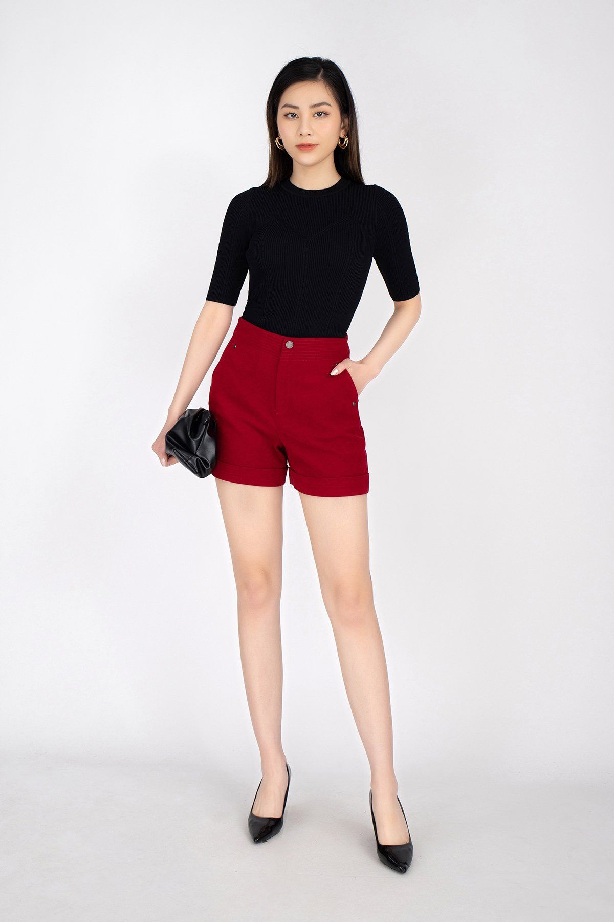 FQN7296 - Quần short chất liệu vải nhung - PANTIO