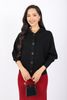 FOL255 - Áo len cardigan dáng rộng tay cánh rơi cài cúc thân sau phối mũ - PANTIO