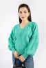 FOL269 - Áo len cao cấp dáng suông cổ V tay cánh rơi phối hoa đính trang trí - PANTIO