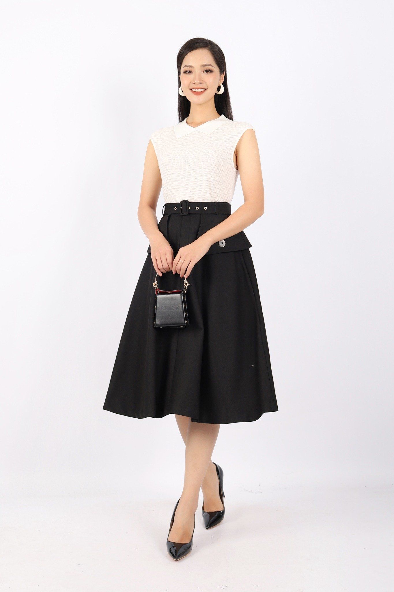 FOL365 - Áo len cao cấp dáng ôm cổ bẻ vai chờm - PANTIO