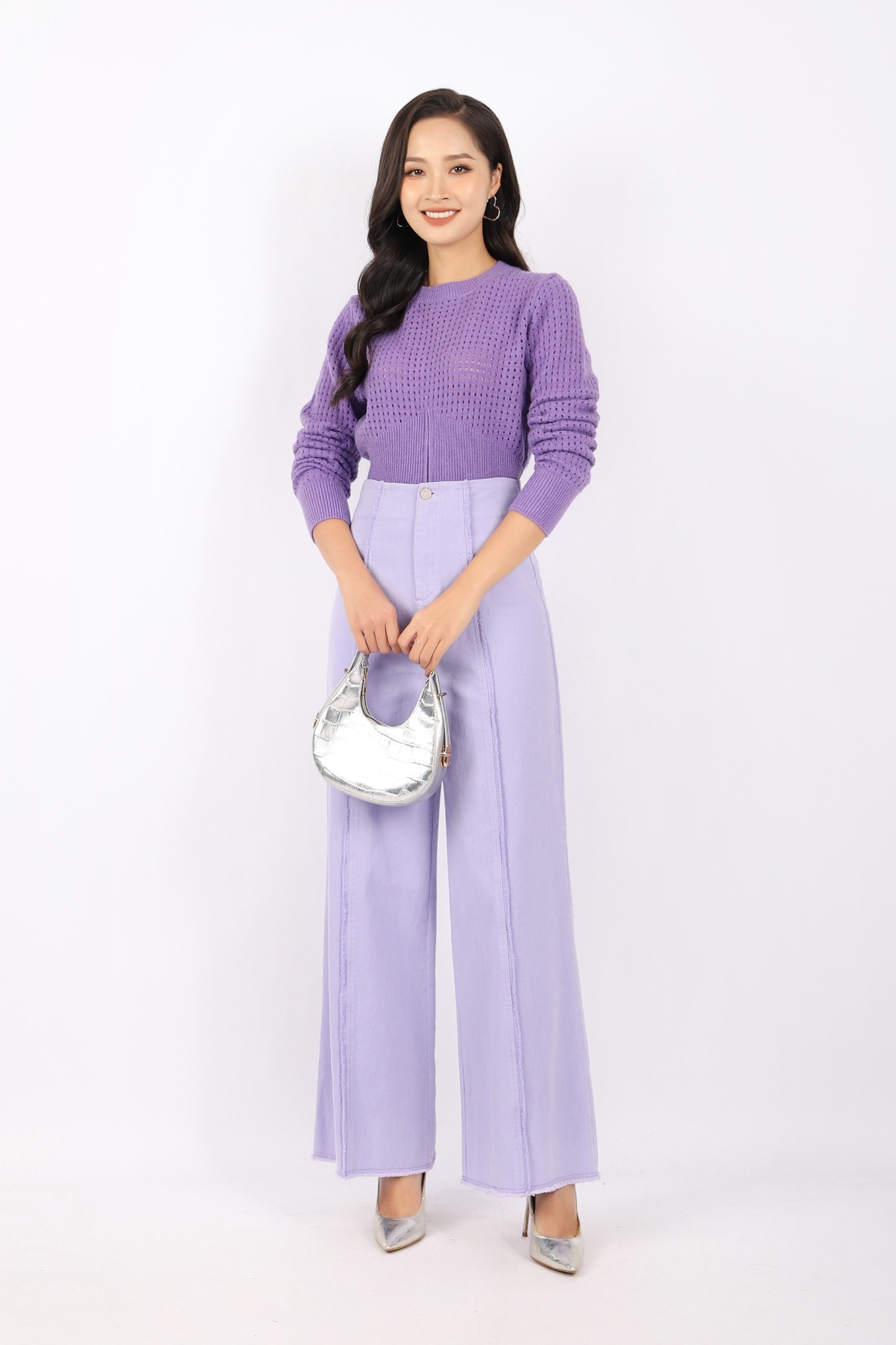 FOL368 - Áo len cao cấp dáng bom cổ tròn gấu phối khóa tạo kiểu - PANTIO