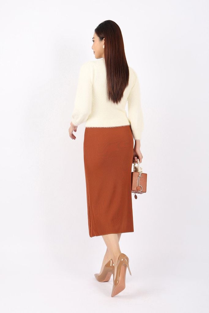 FDO376 - Đầm len cao cấp dáng ôm body hai dây dài qua gối không kèm phụ kiện - PANTIO