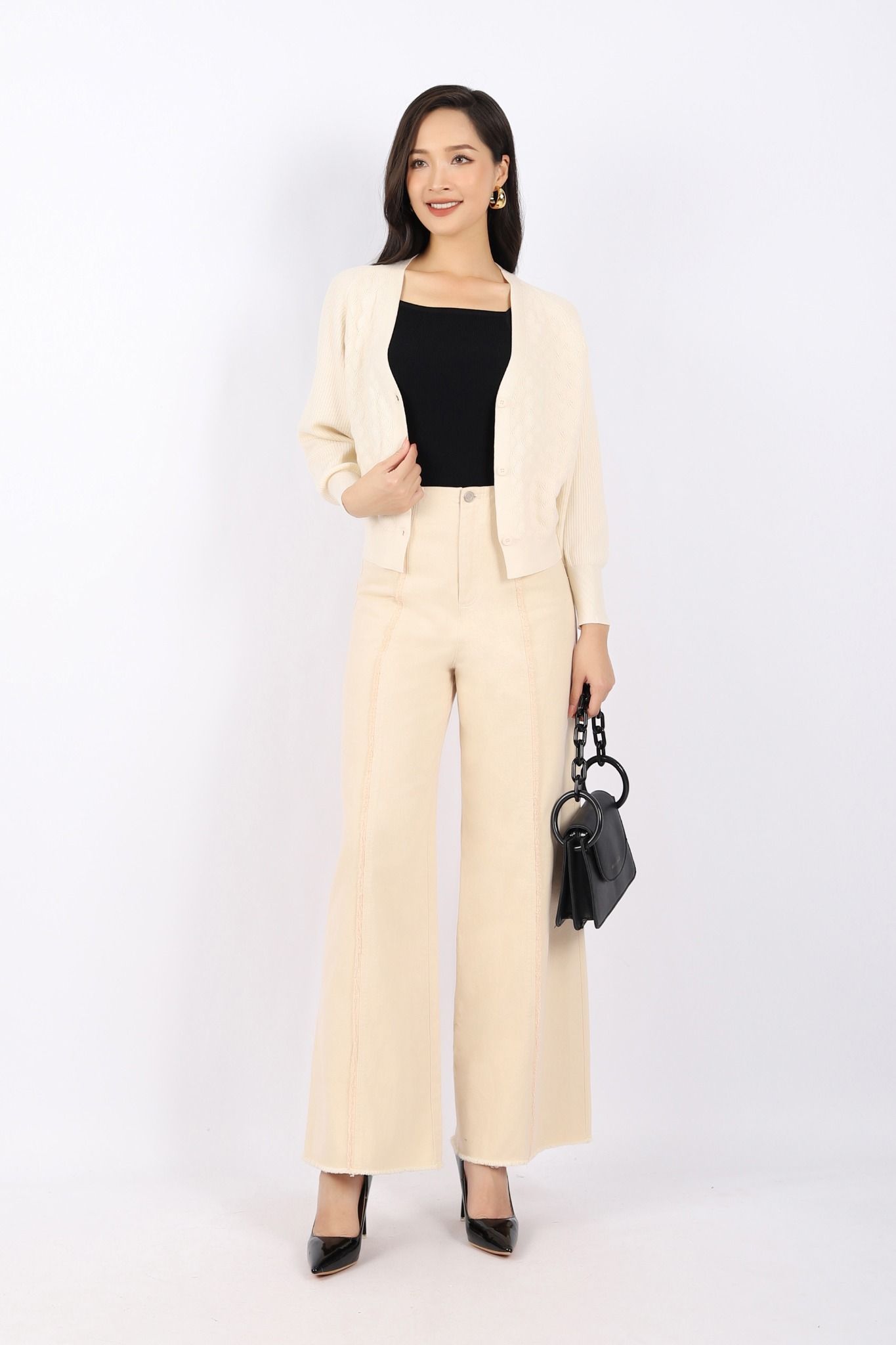 BOL376 - Áo len hai dây cao cấp dáng ôm cổ vuông - PANTIO