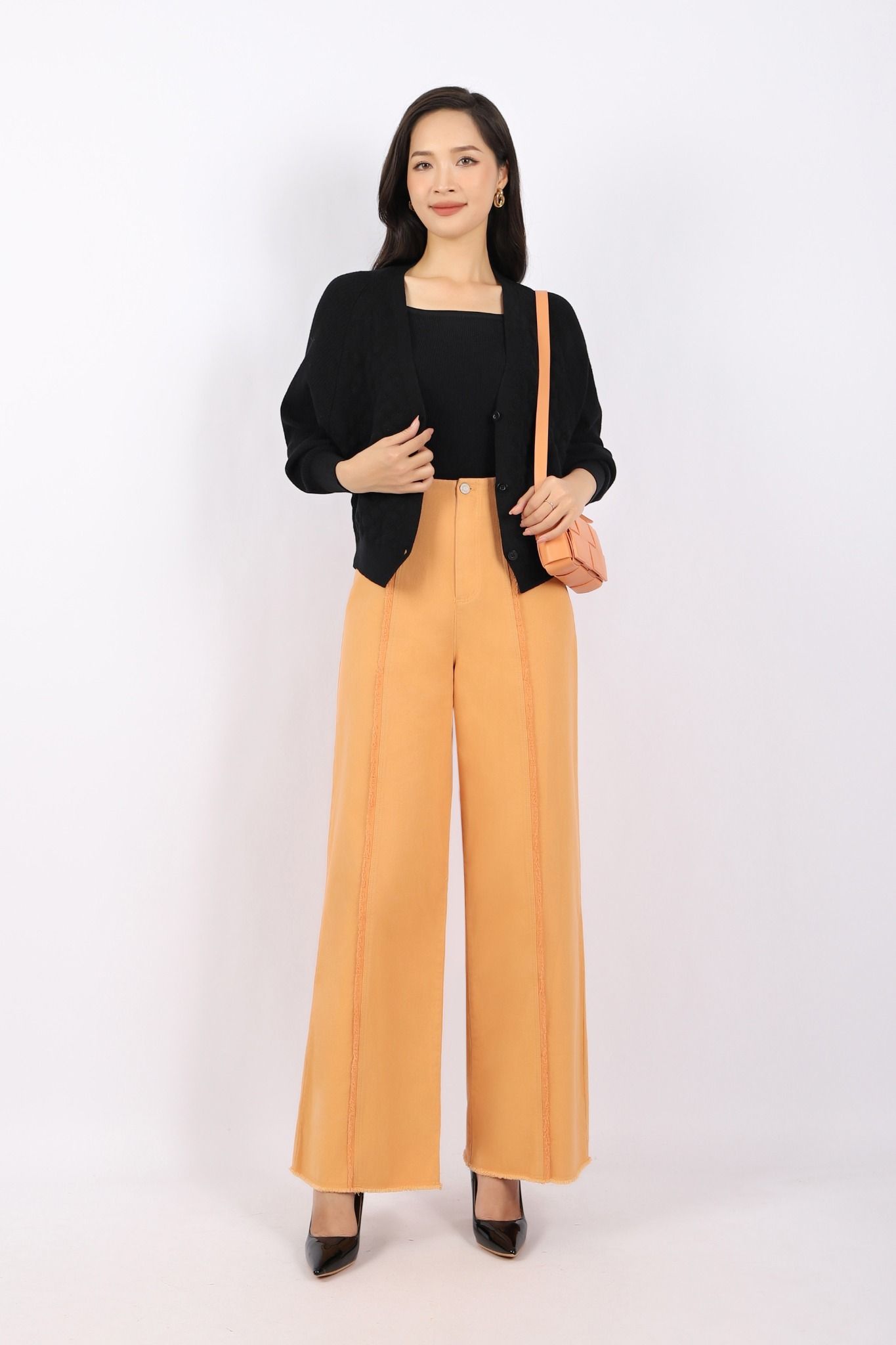 BOL376 - Áo len hai dây cao cấp dáng ôm cổ vuông - PANTIO