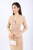 FOL394 - tỷ lệ kèo 8899 len cao cấp dáng ôm cổ V bẻ phối cúc tay lỡ thân váy dệt họa tiết trang trí - tỷ lệ kèo 8899