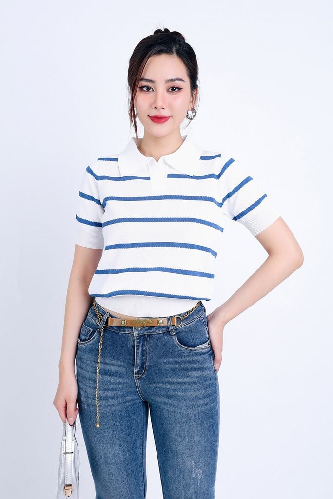 FQB166 - Quần Jean cao cấp vải Denim dáng ôm gấu xẻ kèm dây xích tạo kiểu - PANTIO