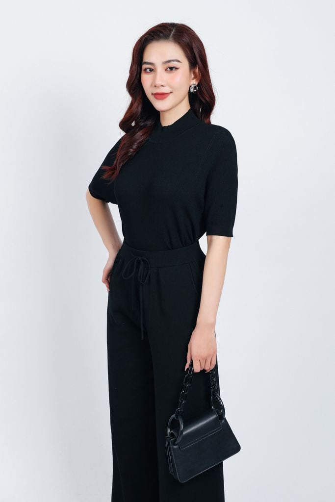 FOL425 - Áo len thời trang cao cấp dáng suông cổ cao tay lỡ - PANTIO