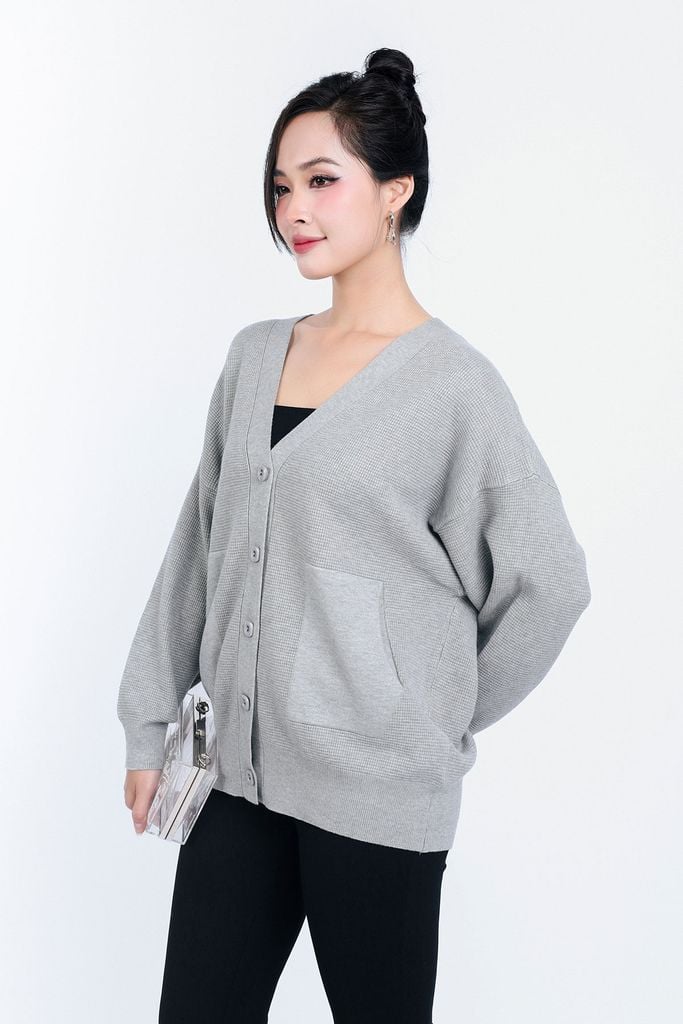 FQD91156 - Quần dài công sở co giãn dáng ôm ống vẩy cạp phối kim loại trang trí - PANTIO