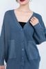 FOL450 - Áo len Cardigan cao cấp cổ chữ V có túi áo cài khuy thân trước - PANTIO