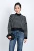 FOL461 - Áo len thời trang cao cấp dáng lửng cổ tròn hoạ tiết kẻ ngang - PANTIO