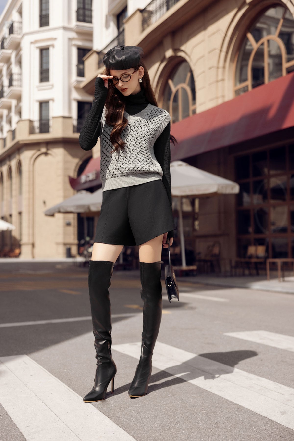 FQN5358 - Quần short dạo phố vải kaki eo đáp cạp bản to khoá thân sau - PANTIO