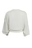 FOL510 - Áo len dáng croptop, tay dài bồng bo cửa tay, thêu logo, bo gấu, bo cổ, vai trễ - JAN.