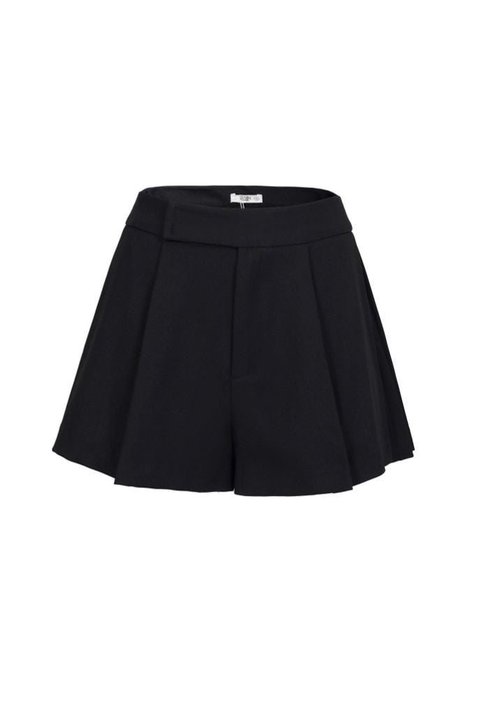 FQN9386 - Quần short vải thô dáng suông ống quần phối ly tạo kiểu cài khuy thân trước - JAN.