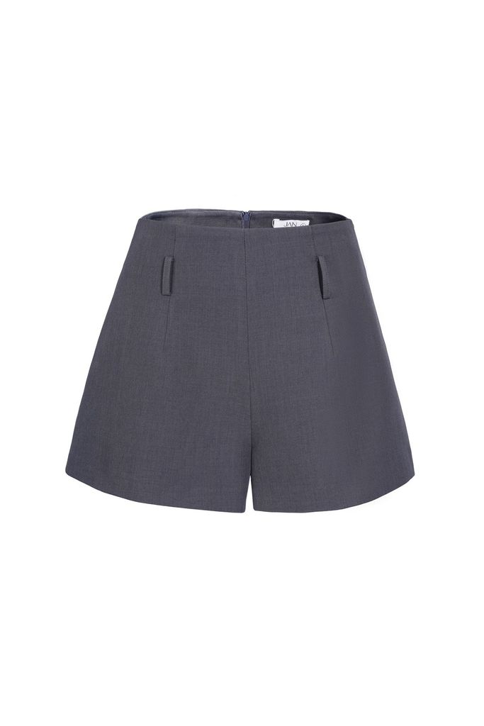 FQN9383 - Quần short, cạp liền cạp cao, túi sườn, đỉa ngang rốn, khóa giọt lệ thân sau - JAN.