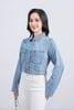 FVO055 - Áo khoác denim dạo phố cổ đức có túi hộp thân áo - PANTIO