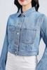 FVO055 - Áo khoác denim dạo phố cổ đức có túi hộp thân áo - PANTIO