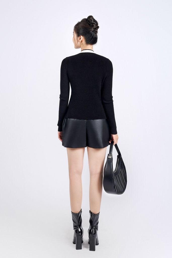 BKL415 - Áo khoác len thời trang cao cấp dáng ôm cài khuy thân trước - PANTIO