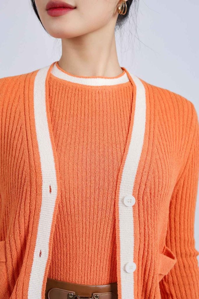 BKL415 - Áo khoác len thời trang cao cấp dáng ôm cài khuy thân trước - PANTIO