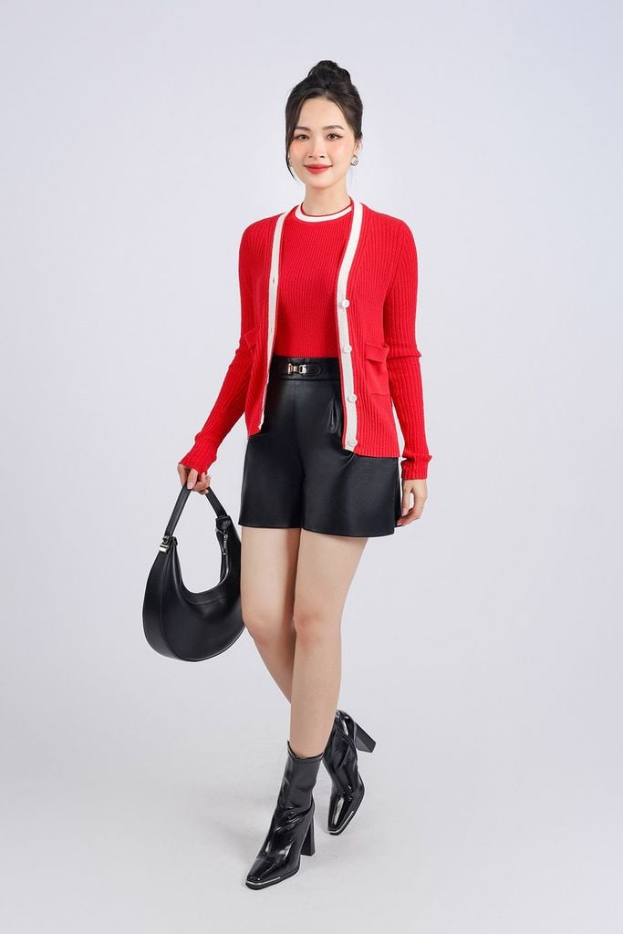 BKL415 - Áo khoác len thời trang cao cấp dáng ôm cài khuy thân trước - PANTIO