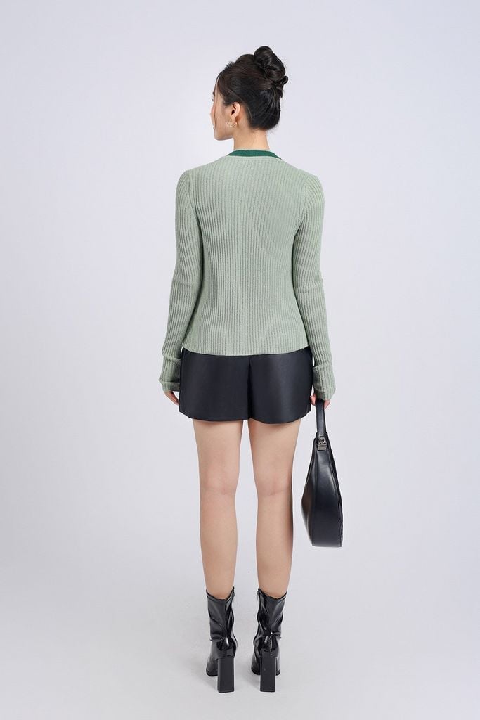 BKL415 - Áo khoác len thời trang cao cấp dáng ôm cài khuy thân trước - PANTIO