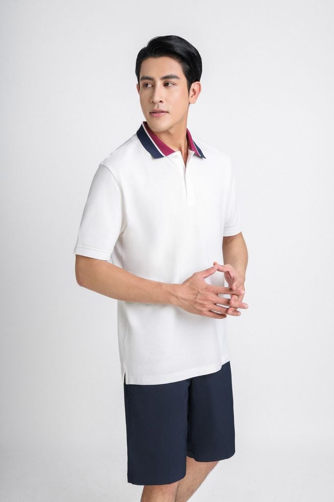 MAP3011 - Áo Polo nam vải trơn màu hoạ tiết cổ áo form regular fit kiểu dáng ngắn tay - PANTIO