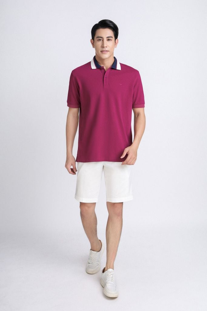 MAP3011 - Áo Polo nam vải trơn màu hoạ tiết cổ áo form regular fit kiểu dáng ngắn tay - PANTIO