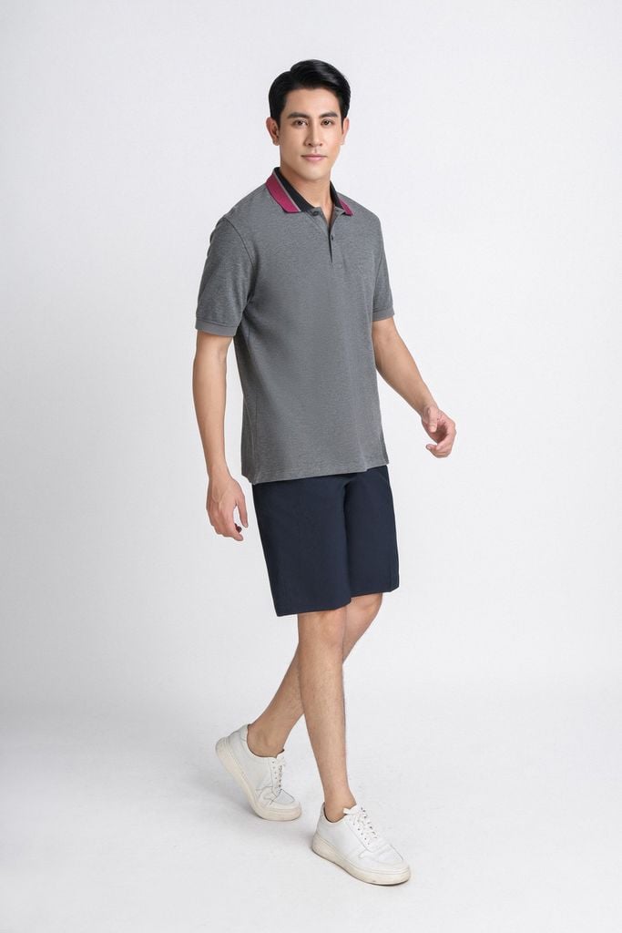 MAP3011 - Áo Polo nam vải trơn màu hoạ tiết cổ áo form regular fit kiểu dáng ngắn tay - PANTIO