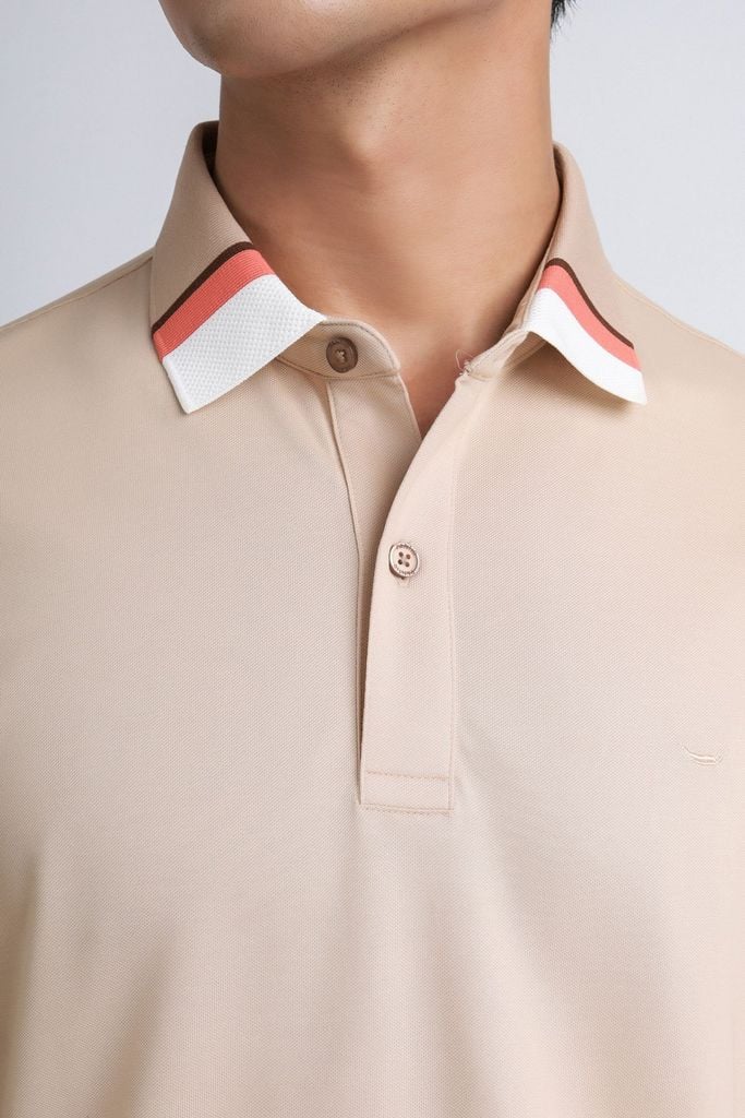 MAP3012 - Áo Polo nam vải trơn màu hoạ tiết kẻ cổ áo form slim fit kiểu dáng ngắn tay - PANTIO