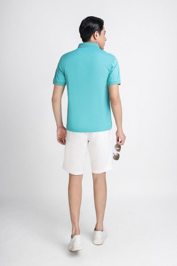 MAP3012 - Áo Polo nam vải trơn màu hoạ tiết kẻ cổ áo form slim fit kiểu dáng ngắn tay - PANTIO