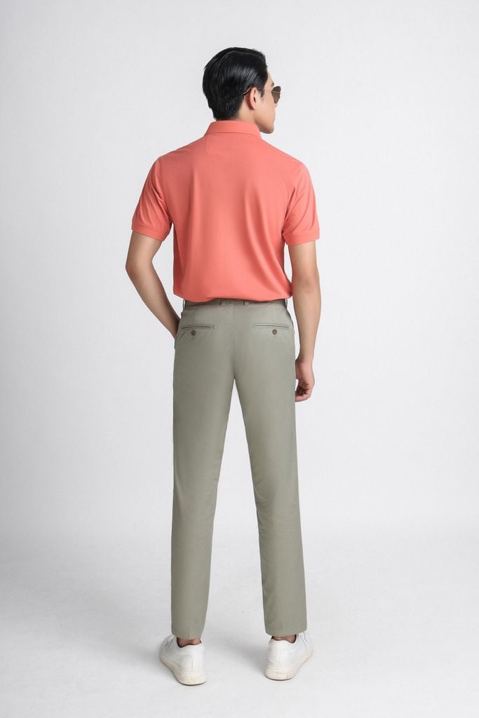 MAP3013 - Áo Polo nam vải trơn màu hoạ tiết kẻ cổ áo form slim fit kiểu dáng ngắn tay - PANTIO