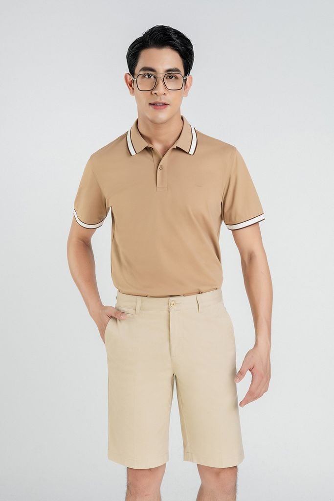 MAP3014 - Áo Polo nam vải trơn màu 
form Slim Fit kiểu dáng ngắn tay - PANTIO