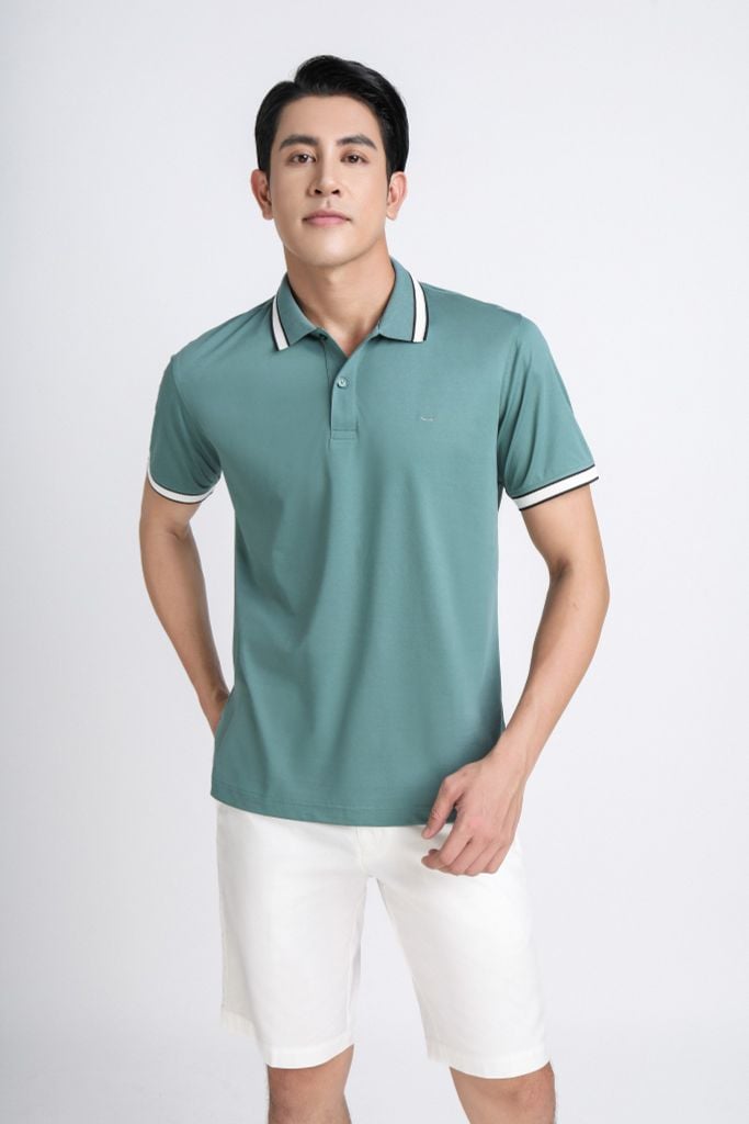 MAP3014 - Áo Polo nam vải trơn màu 
form Slim Fit kiểu dáng ngắn tay - PANTIO