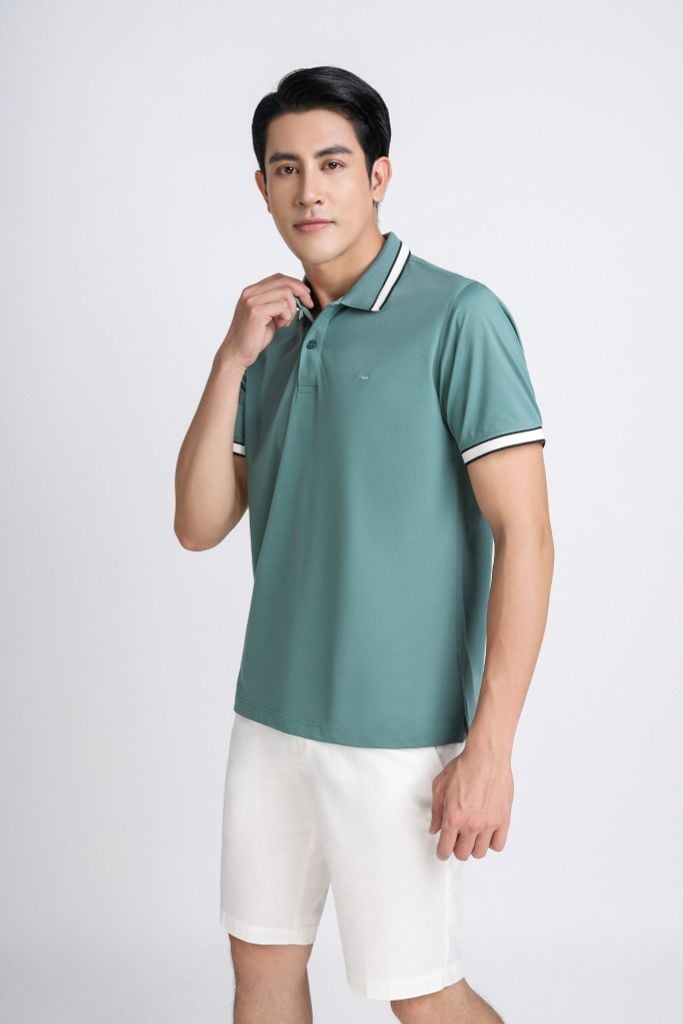 MAP3014 - Áo Polo nam vải trơn màu 
form Slim Fit kiểu dáng ngắn tay - PANTIO