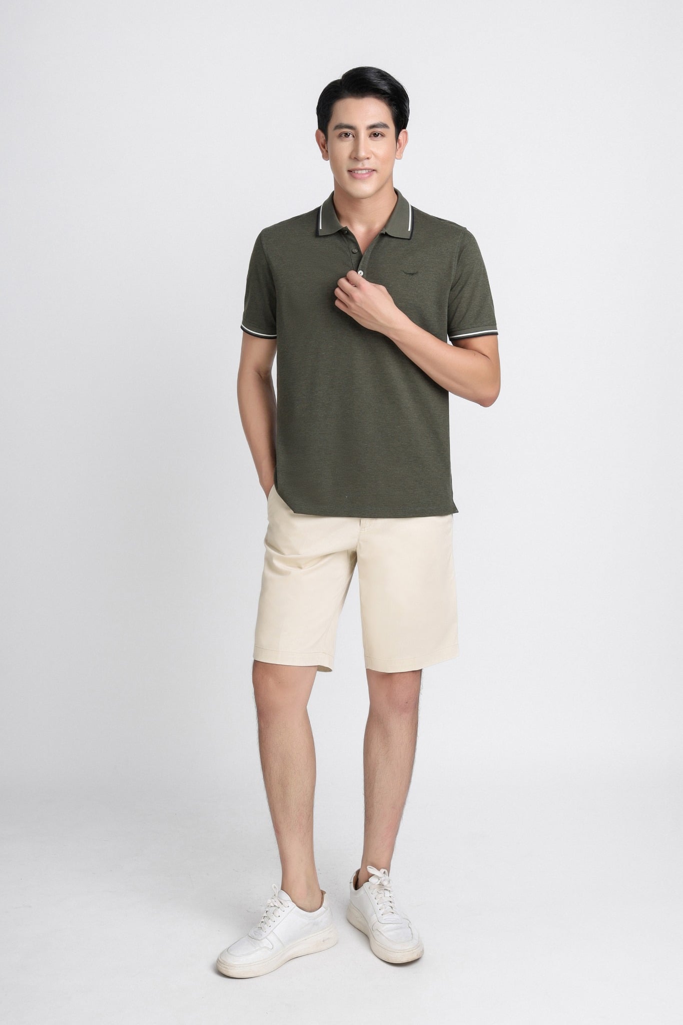 MAP3017 - Áo Polo nam vải cotton trơn màu form regular fit kiểu dáng ngắn tay - PANTIO