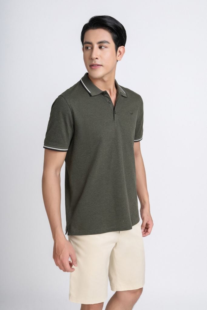 MAP3017 - Áo Polo nam vải cotton trơn màu form regular fit kiểu dáng ngắn tay - PANTIO