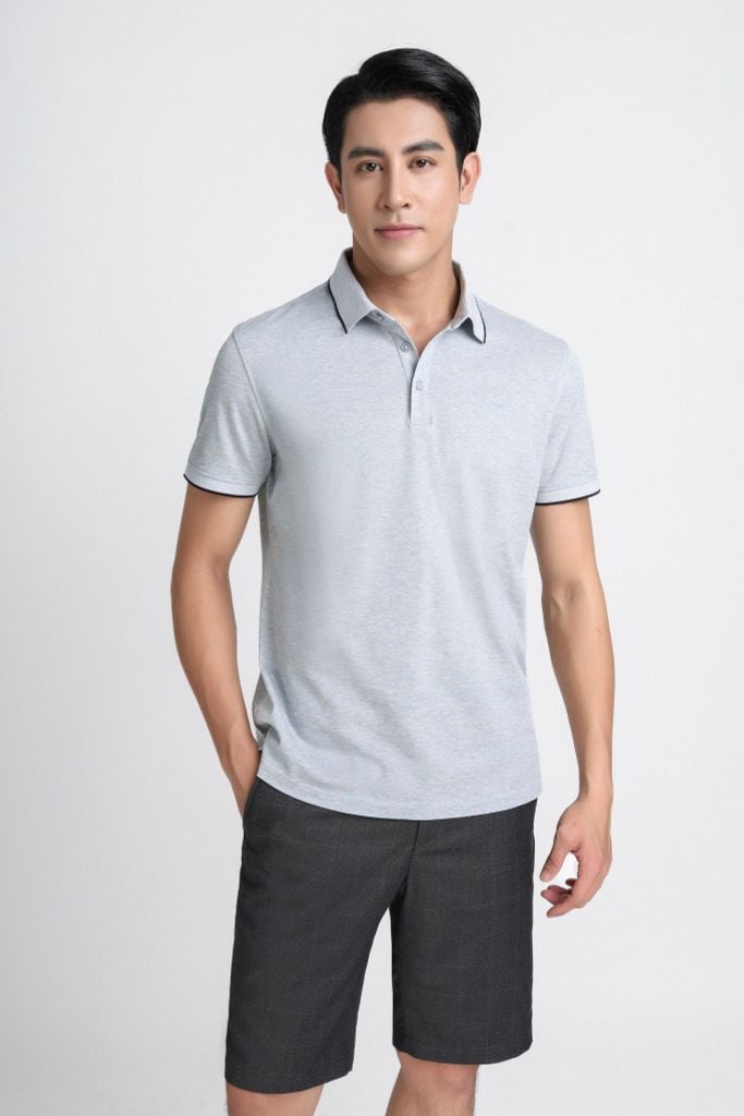 MAP3019 - Áo Polo nam vải cotton trơn màu form slim fit kiểu dáng ngắn tay - PANTIO