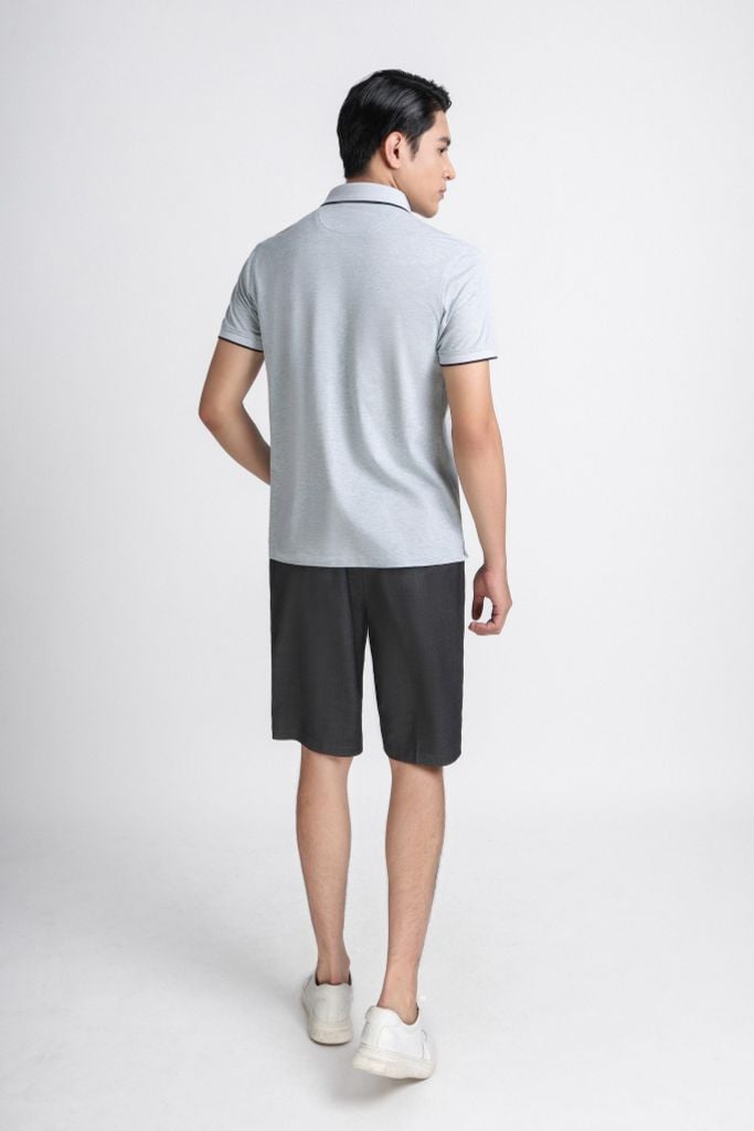 MQN3050 - Quần short âu nam vải hoạ tiết kẻ chìm form slim fit - PANTIO