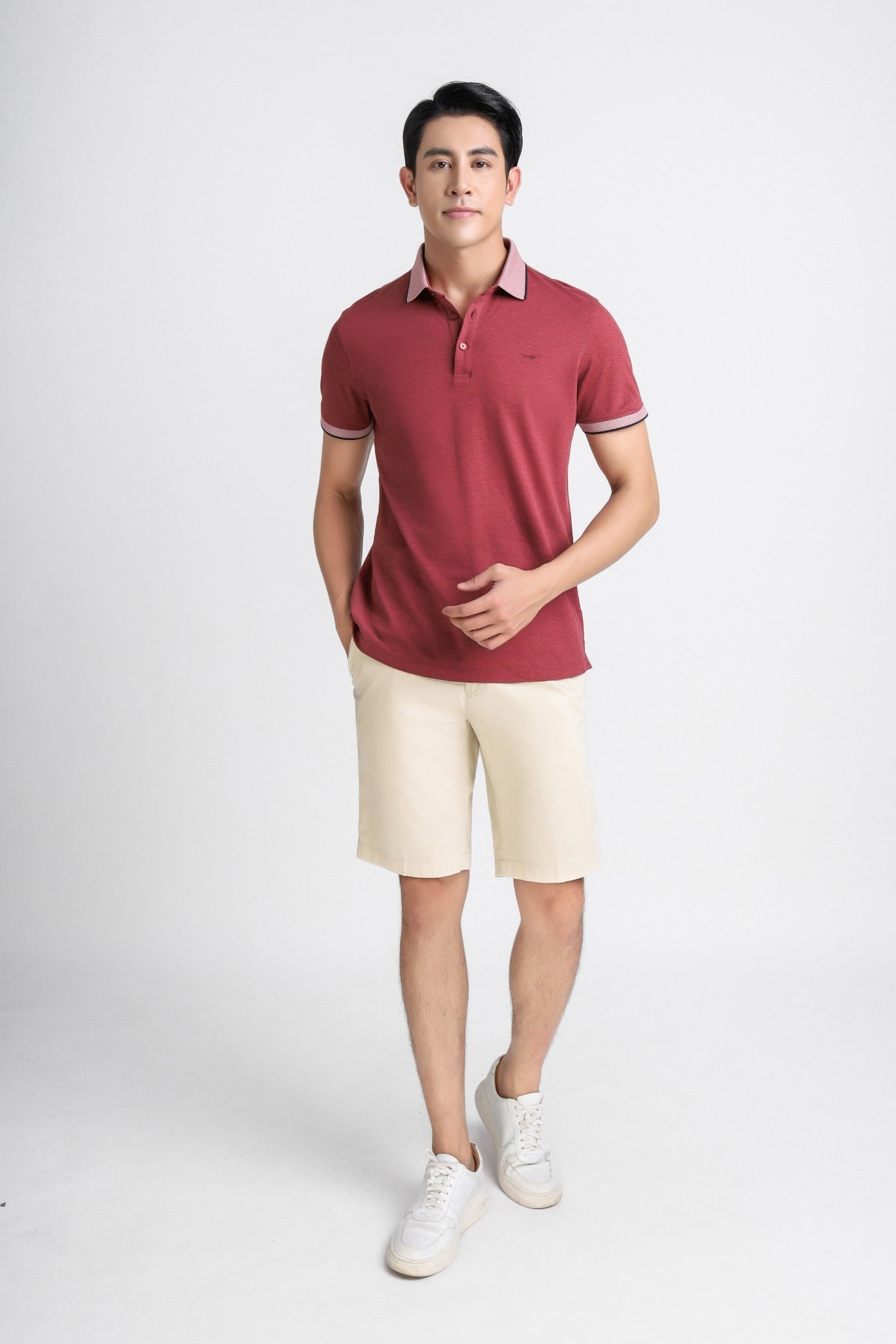 MQN3056 - Quần short kaki nam vải trơn màu form Regular fit kiểu dáng quần ngắn - PANTIO