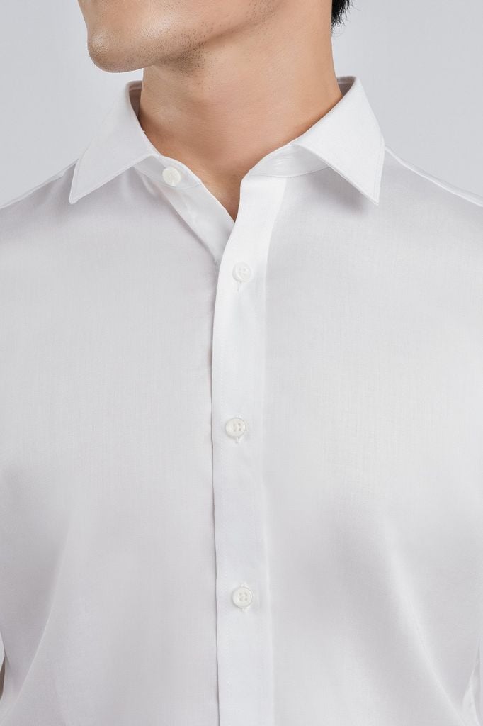 MSO3065 - Áo sơ mi nam vải trơn màu form Slim Fit kiểu dáng ngắn tay - PANTIO