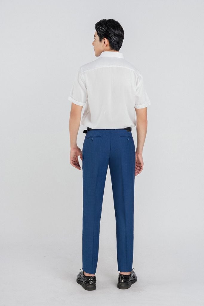 MSO3065 - Áo sơ mi nam vải trơn màu form Slim Fit kiểu dáng ngắn tay - PANTIO