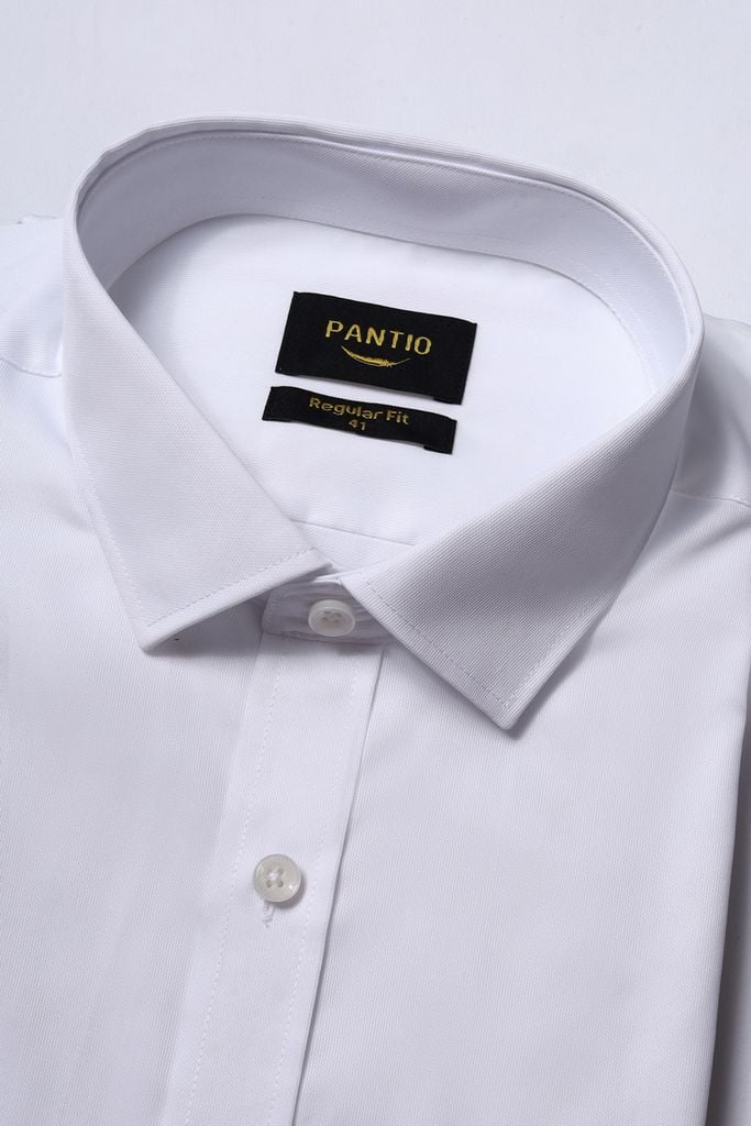 MSO3067 - Áo sơ mi nam vải trơn màu có túi ngực trái form Regular Fit kiểu dáng ngắn tay - PANTIO