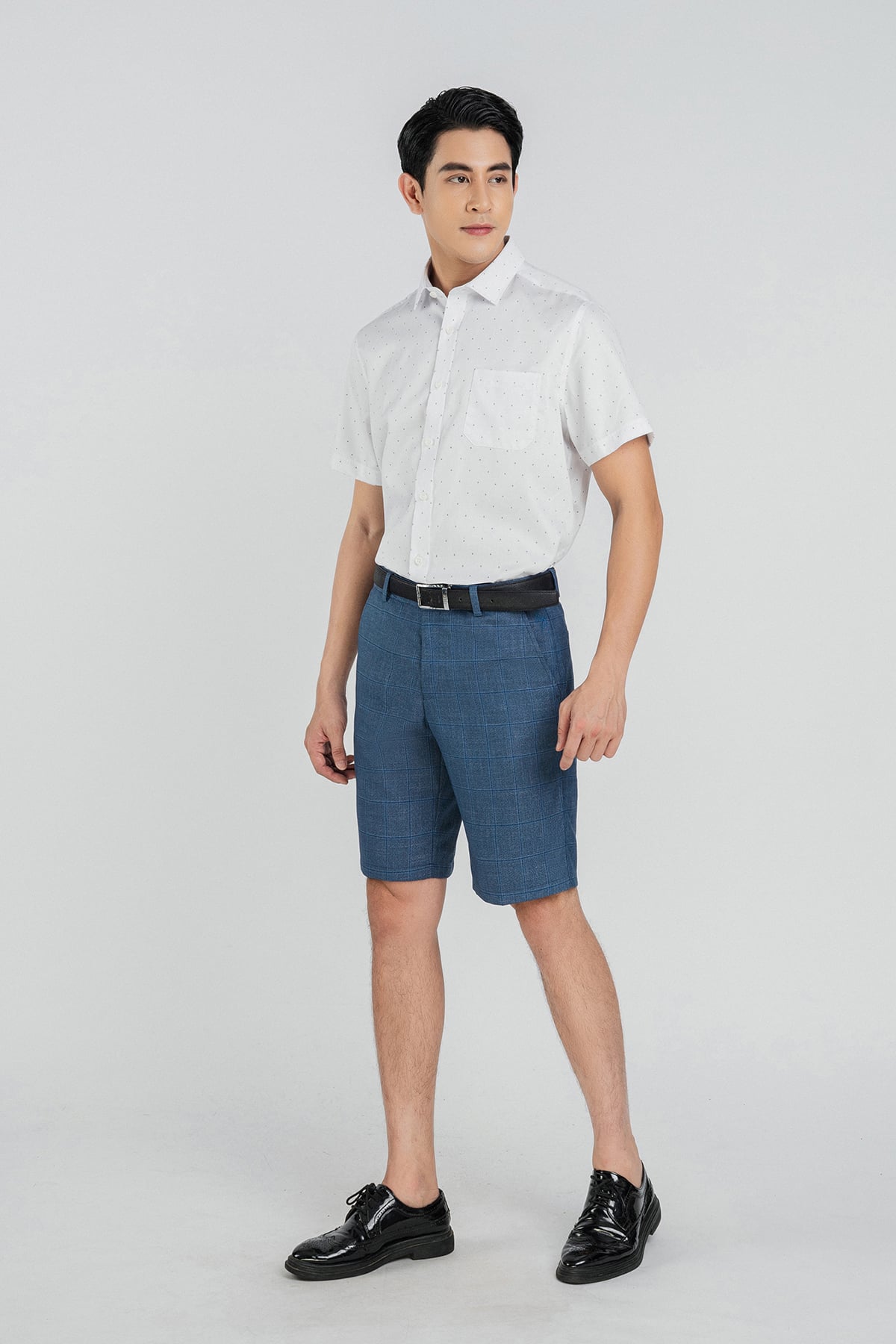 MQN5053 - Quần short âu nam chất liệu 72%POLYESTER 26%RAYON 2WOOL 
form Casual Fit kiểu dáng quần ngắn - PANTIO