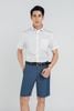 MSO3070 - Áo sơ mi nam vải hoạ tiết màu có hoạ tiết túi ngực trái form Regular Fit kiểu dáng ngắn tay - PANTIO